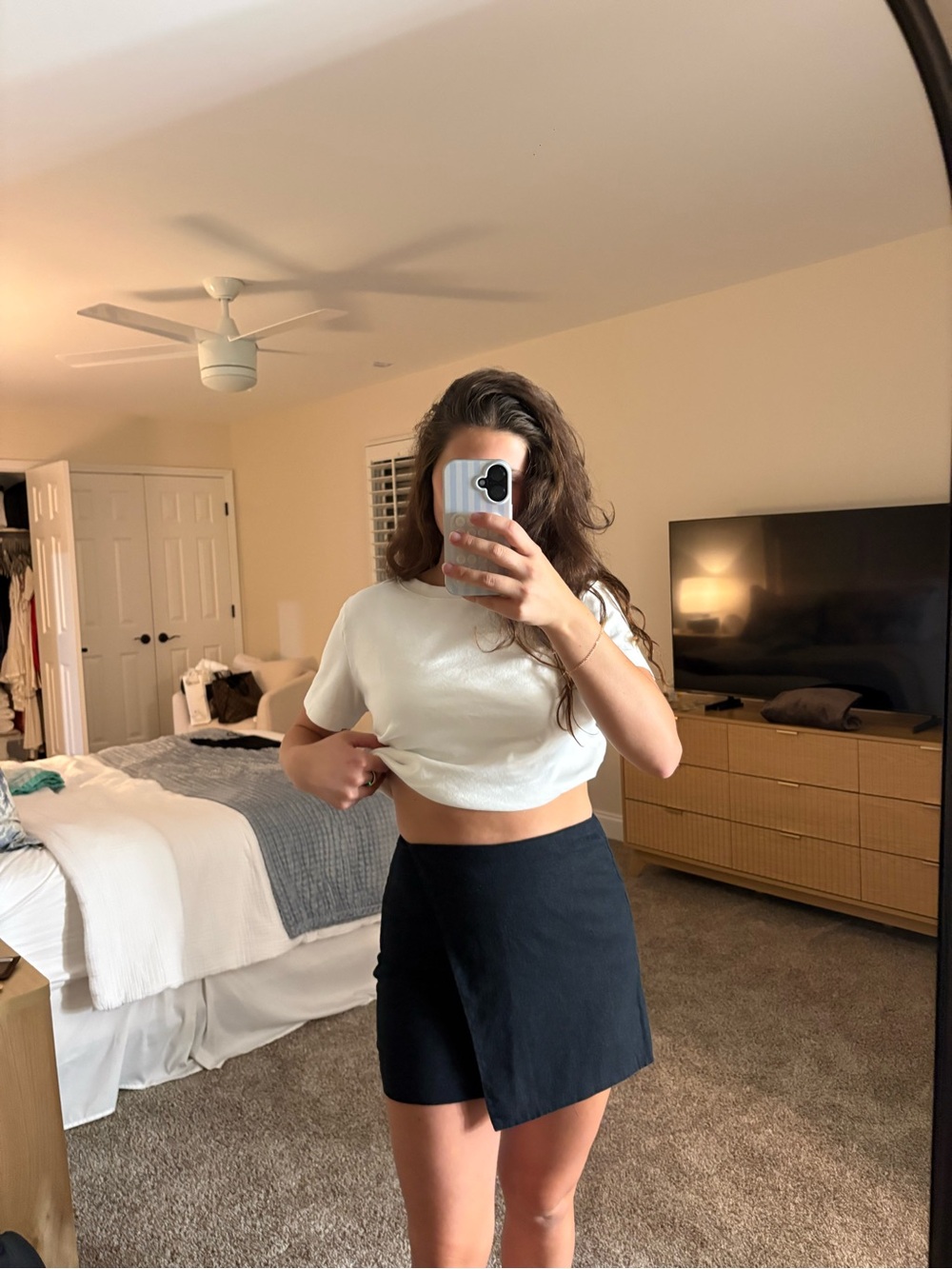 Abercrombie & Fitch Navy Blue Skort